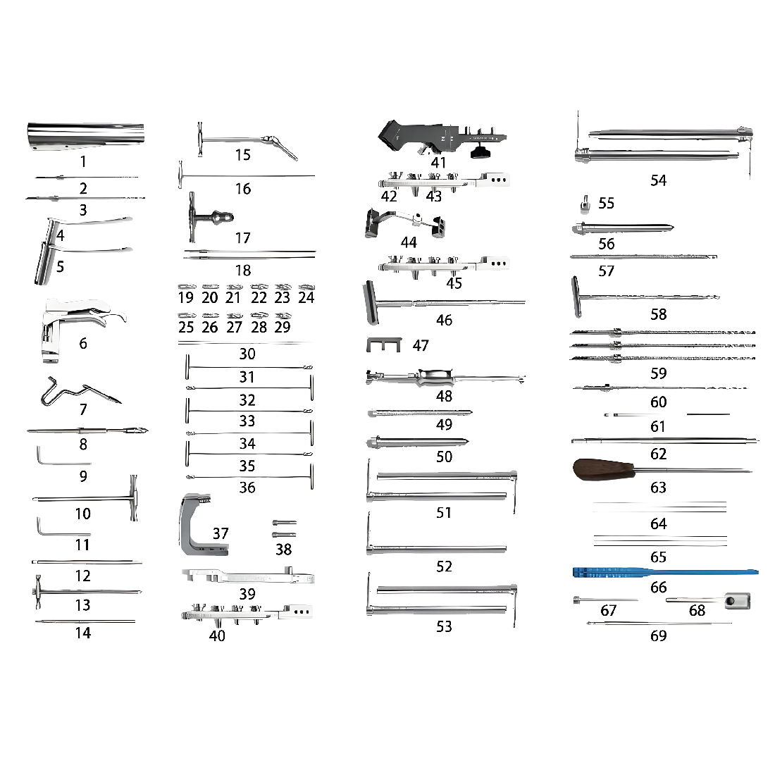 Set de instrumentos para clavo de enclavamiento tibial (Ⅲ)