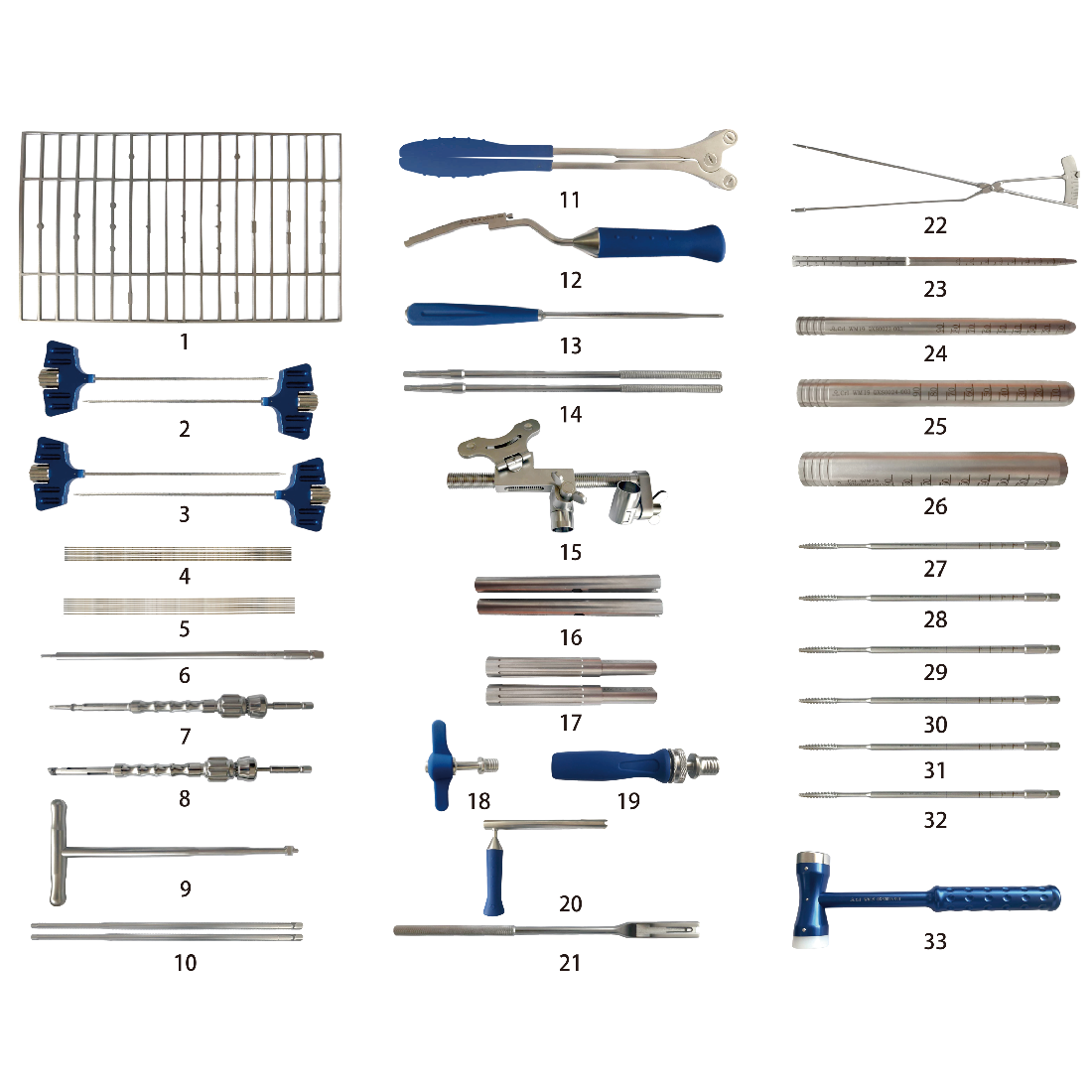 Instrumentos fijados para el sistema espinal interno de la fijación (IX)