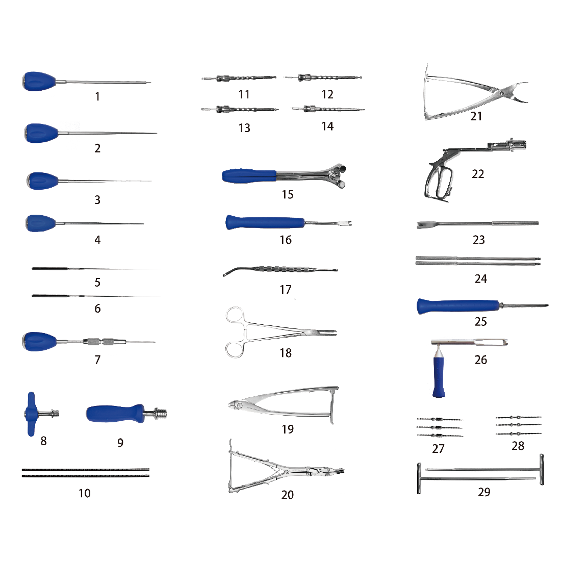 Instrument Set for Internal Spinal Fixation System (VII)