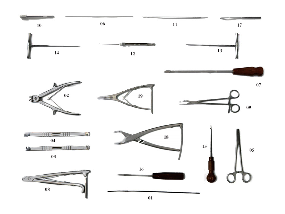 Instrument Set for Ortho-Bridge System (OBS) (Small Fragment)