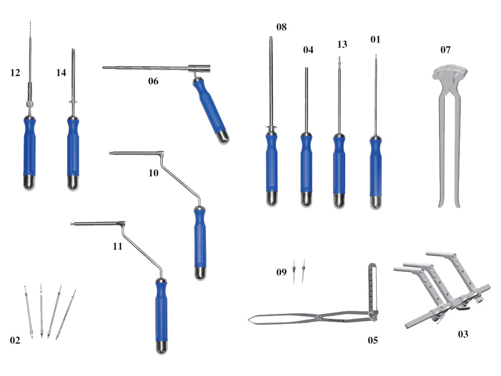 Instrument Set for Anterior Cervical Locking Fixation System (VI)